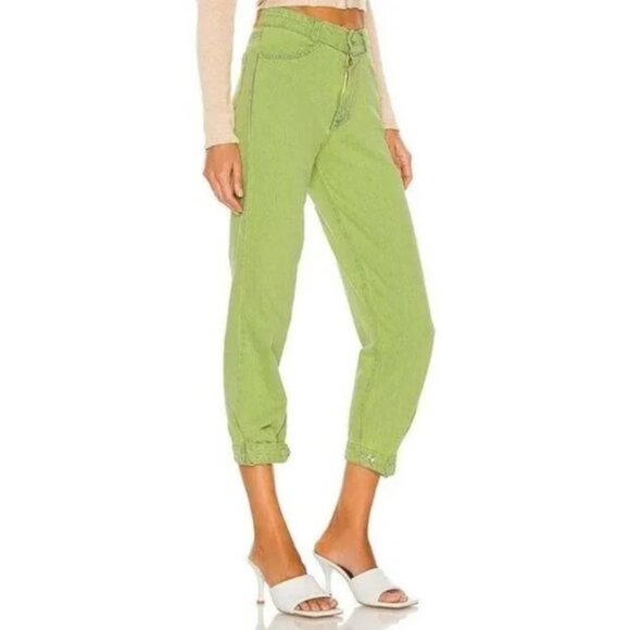 NWT Revolve Tach Clothing Lubina Crop Jean w/Ankle Snaps, Size 27 - Picture 4 of 5